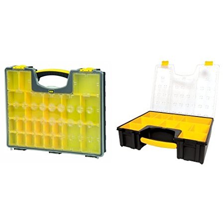 Stanley 014725 25-Removable Compartment Professional Organizer with 10 Removable Bin Compartment Deep Professional Organizer