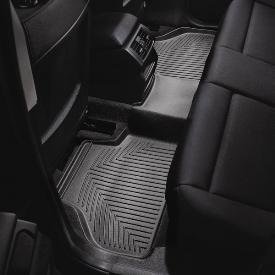 BMW 3-layer thermoplastic all weather floor liners; 3 Series E90 sedan & E91 sport wagon RWD & w/xDrive - REAR (set of 2), BLACK