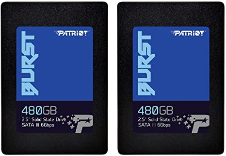 Patriot Burst SSD 480GB SATA III Internal Solid State Drive 2.5" - Retail 2 Pack PBU480GS25SSD2