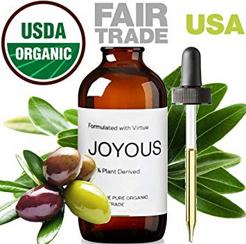 Squalane Oil - Nourishing Organic Olive Oil Moisturizer - Pure Undiluted Moisturizing Oil For Face, Body, Skin & Hair - Fair Trade & 100% Organic - USA Made 2 Fl. Oz
