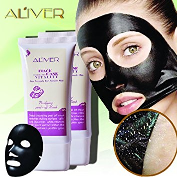 Aliver Blackhead Remover Mask Deep Cleansing Purifying Peel off Blackhead Absorbing Pores Stubborn Dirt for Women
