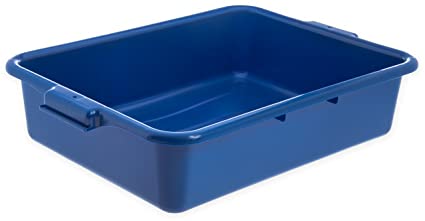 Carlisle N4401014 Comfort Curve Ergonomic Wash Basin Tote Box, 5" Deep, Blue