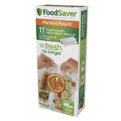 Food Saver 11" Portion Pouch Rolls, 2pk, FSFSBF2626-000