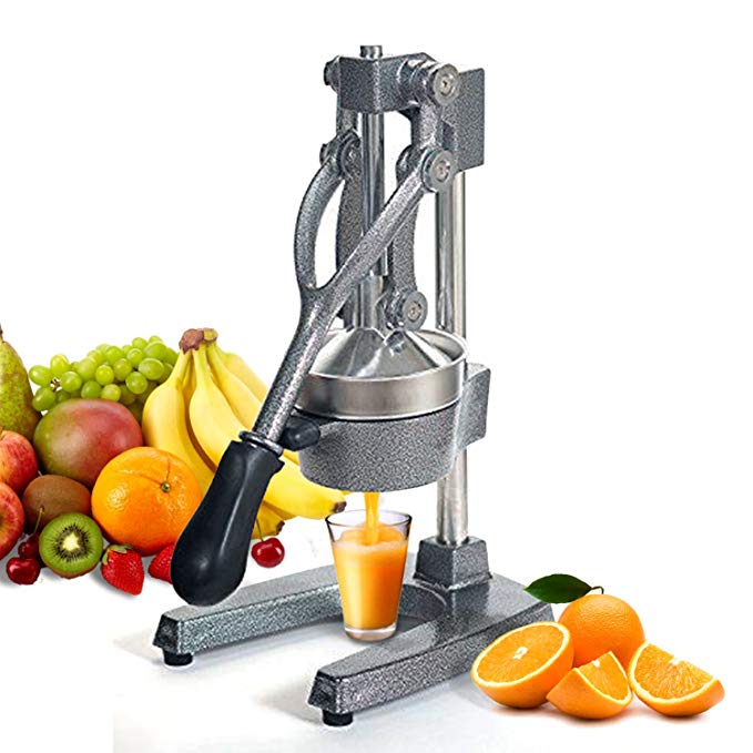 ZENY Commercial Grade Hand Press Manual Juicer - Home Restaurant Fruit Juice Squeezer - Citrus Squeezer for Lemons Limes Pomegranate Oranges, Grey