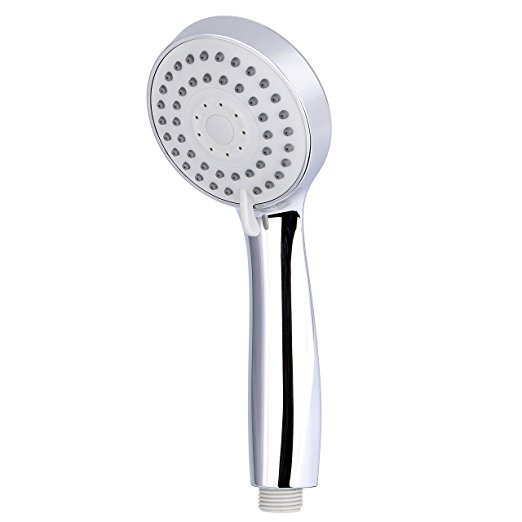 KASUNY High Pressure Handheld Shower Head Suit for Low Water Pressure Condition with Strong Massage Shower Spray Teflon Tape Included Chrome
