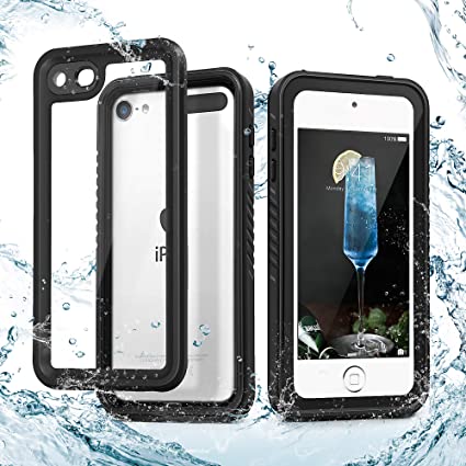 Waterproof Case for iPod Touch 7/6/ 5, IDweel iPod 7 Case Shockproof Dirt-Proof Snow-Proof Cover and Screen Protector for Apple iPod Touch 7th / 6th /5th Generation,Black