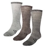 3 Pairs Thermal 80 Merino Wool Socks Thermal Hiking Crew Winter Mens Womens