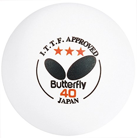 Butterfly ITTF Approved 3-Star 40mm Table Tennis Balls (6-Pack)