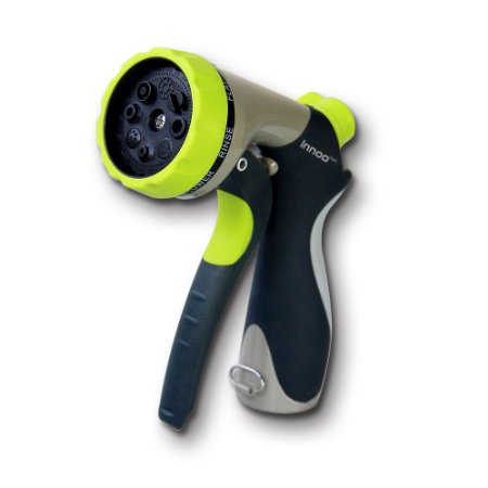 Innoo Tech Garden Hose Nozzle 8 Spray Modes High-Pressure Hand Sprayer for for car washingdog washingflowersgardening