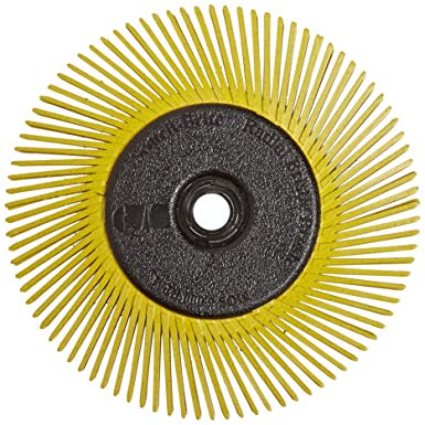 Scotch-Brite(TM) Radial Bristle Brush, Cubitron/Aluminum Oxide, 6000 rpm, 6 Diameter x 1/2 Width, 80 Grit (Pack of 1)