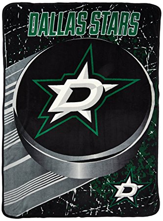 The Northwest Company NHL Dallas Stars Ice Dash Micro Raschel Throw, 46-Inch by 60-Inch