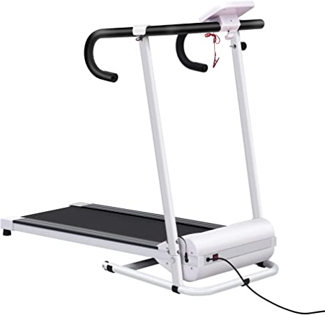 HOMCOM Cinta de Correr y Andar Plegable y Eléctrica de 500W para Fitness 1-10Km/h con Pantalla LCD y Carga Máx. 110 kg