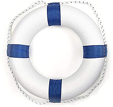 motawator 20inch/51cm Diameter Swim Foam Ring Buoy Swimming Pool Safety Life Preserver W/Nylon Cover Kid Child Adult