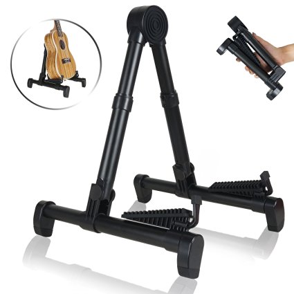 [Stand] Durable Stable Folding Guitar Stand for Acoustic and Electric Guitars Case (Black)