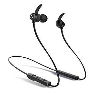 Wireless Sports Headphones, Syllable Bluetooth Magnetic Earbuds Stereo In-Ear Earphones Sweatproof Headsets with Micphone (Black-D3X)