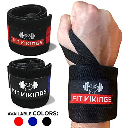 Wrist Wraps Weightlifting - 18" Professional Grade Wrist Brace for Working Out - Wrist Support Weight Lifting - Workout Wrist Wrap for Men and Women - Great Wrist Strap for Crossfit, Boxing and Yoga