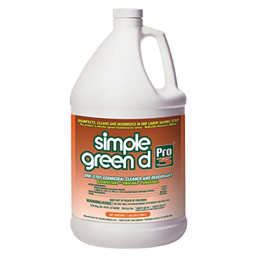 Simple Green 30301 d Pro 3 One-Step Germicidal Cleaner, Deodorant 1gal Refill Bottle, Childproof Cap