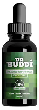 Dr Buddi High Strength Hemp Extract | 10% (1000mg) | 10ml | Anti-inflammatory | Can help Reduce Stress, Anxiety and Pain | Vegan & Vegetarian Friendly | 1 bottle should last up to 2 months