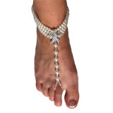 Barefoot Sandals Beach Wedding Themed Ivory Pearl Crystal Rhinestone Starfish