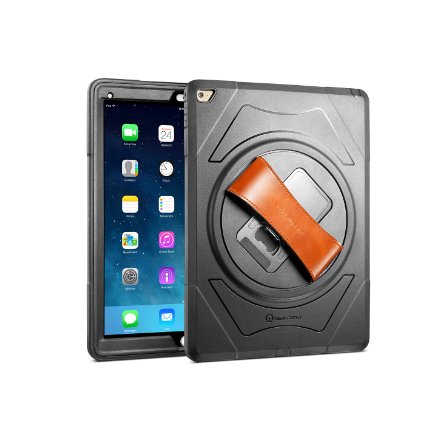 iPad Pro Case, New Trent Gladius Pro iPad Case for iPad Pro 12.9 inch tablet with 360 Degree Rotatable [Rugged: Shock Proof], Built-in Stand, Screen Protector and Leather Hand Strap