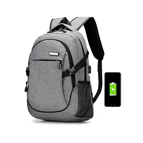 Rrtizan 15.6 inch laptop backpack with usb port,casual lightweight waterproof for school
