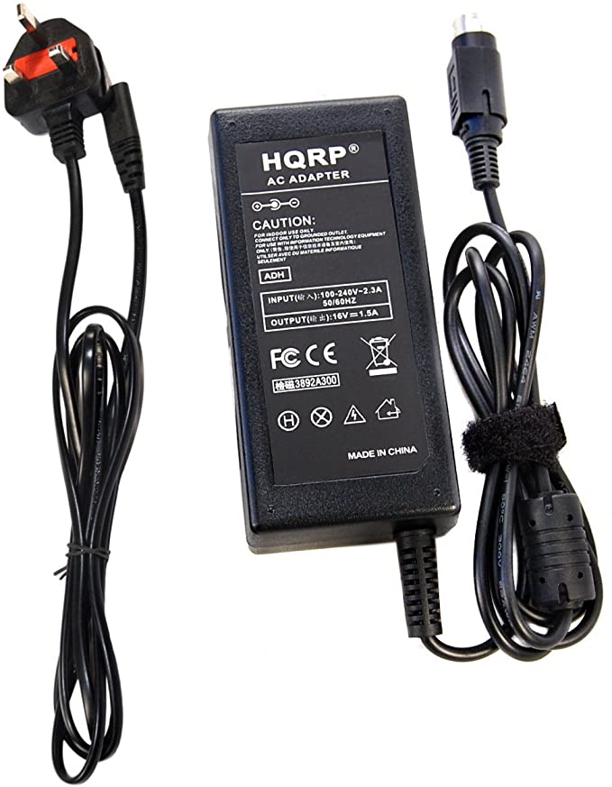 HQRP AC Adapter for Harman Kardon SoundSticks I, II, III, 1, 2, 3 Multimedia Speaker System Sound Sticks Power Supply Cord 16V 1.5A NU40-2160150-I3 AP3211-UV 700-0036-001