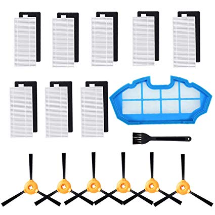 Jorllina Replacement Parts Accessories Kit Fit for Ecovacs Deebot N79S/ N79/ N79W/ N79T/ N79SE Robotic Vacuum Cleaner - 8 Filters, 6 Side Brushes, 1 Primary Filter