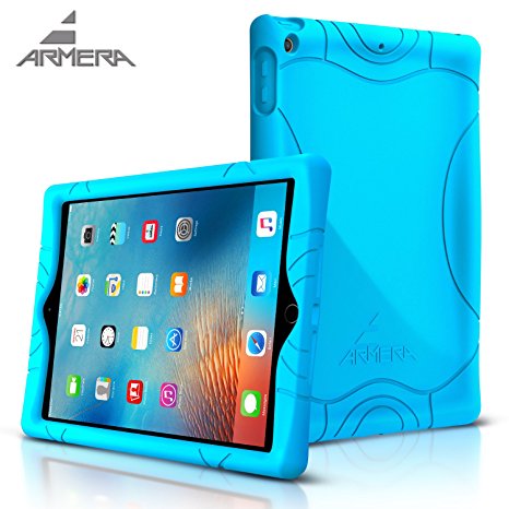 Armera iPad 9.7 Inch 2017 Cover Case With Heavy Duty Kids Safe Extra Corner Silicone Protection and Anti Slip Grip For Apple iPad 9.7 (2017 MARCH Released) Blue