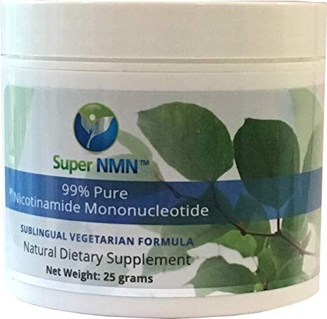 NEW! SUPER NMN, 99% Pure Nicotinamide Mononucleotide Powder, 25 Grams. High Absorption sublingual Powder. Purity Certified by 3rd Party USA Lab.