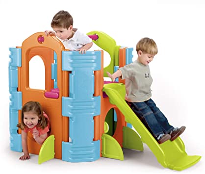 ECR4Kids Activity Park Playhouse for Kids - Indoor or Outdoor Playground with Slide or Stairs - Climb and Hide