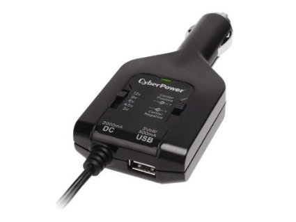 CyberPower CPUDC1U2000 3-12V 2000mAh DC Universal Power Adapter with 2.1A USB Charging Port