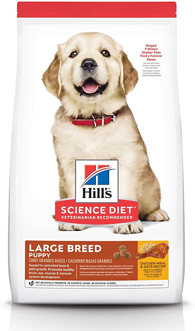 Hill's Science Diet Puppy Large Breed Chicken Meal & Oats Recipe Dry Dog Food, 30 lb Bag