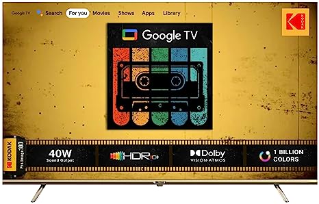 Kodak 164 cm (65 inches) CAPRO Series 4K Ultra HD LED Google TV 65CAPRO5099 (Rose Gold)