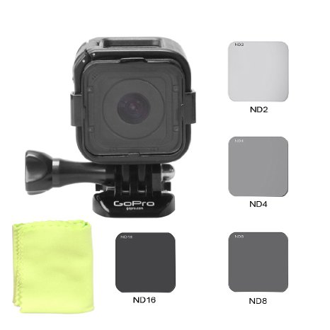Holaca Neutral Density Filter kit ND Filter Set ND2 ND4 ND8 ND16 for Gopro HERO4 Session ONLY