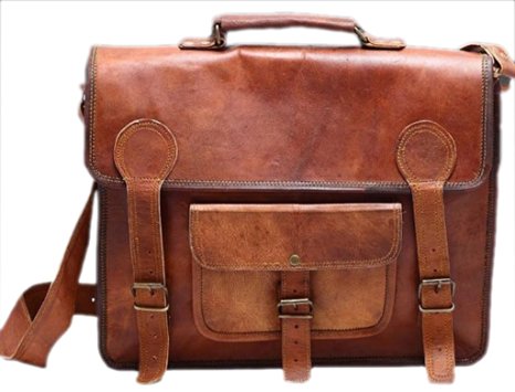 Phoenix Craft Leather Messenger Bag For Mens Travel Crossbody Shoulder Bag Fit 13x10x4 Inches Brown ...