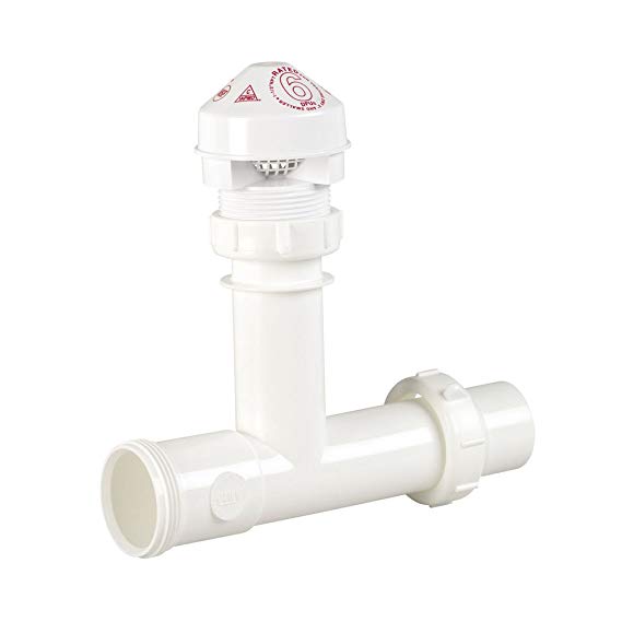 Oatey 39225 1.5" 6 DFU Sure-Vent AAV 1-1/2" Tubular adapter (white) one-way valve