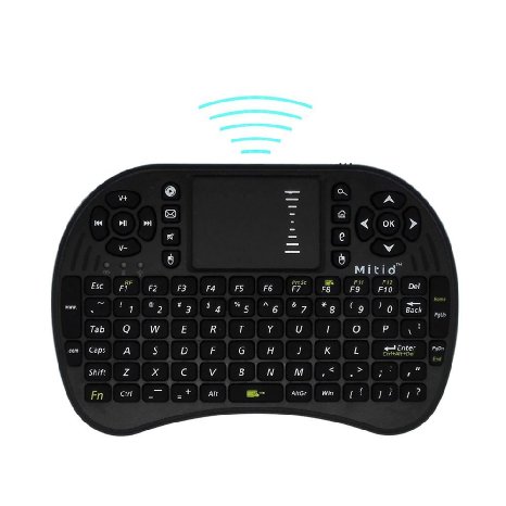 Mitid Mini 2.4G Wireless Air Keyboard with Mouse Touchpad for TV Box/Pc/Laptop/Media Player, Black