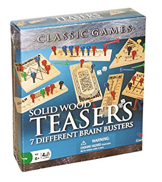Solid Wood Brain Teasers - 7 Different Brain Busters
