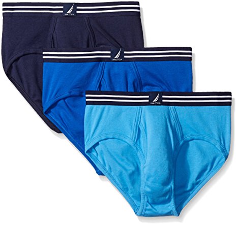 Nautica Men's 3-Pack Fly-Front Brief