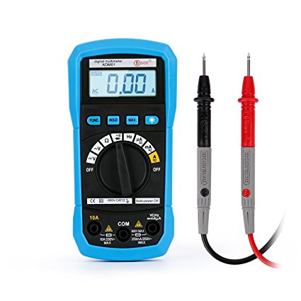 Digital Multimeter, OCDAY Auto-Ranging Digital Measuring Instrument AC Voltage Detector Amp Ohm Volt Meter Multi Tester w/ Diode and Continuity Test Scanners DIY Hand Tools with Backlight LCD