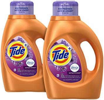 Tide Plus Febreze Freshness Liquid Laundry Detergent - 46 oz - Spring & Renewal - 2 pk