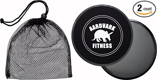 Gliding Discs - Core Sliders for Strength and Stability - Abdominal and Glutes Exercise Slides for Home and Gym Work Out - Works on Carpet and Hardwood Floors by AARDVARK