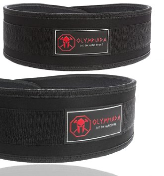 Olympiada Low Profile Weight Lifting Belt 4--inch Black - For WeightLifting, Gym, Crossfit, and Fitness - Safely Support and Protect your Back from Injury