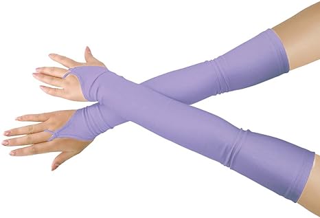 Shinningstar Girls' Boys' Adults' Stretchy Spandex Fingerless Over Elbow Cosplay Catsuit Opera Long Gloves