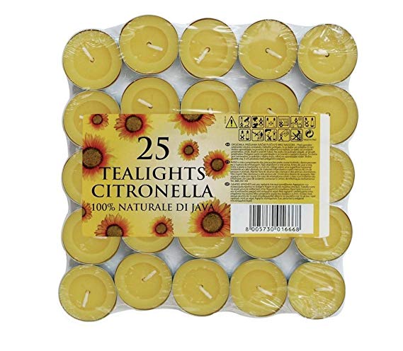 Prices Citronella Tealight Candles Mosquito Fly Insect Repeller by Price's Candles