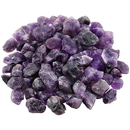 rockcloud 1 lb Natural Crystals Raw Rough Stones for Cabbing,Tumbling,Cutting,Lapidary,Polishing,Reiki Crytsal Healing,Amethyst