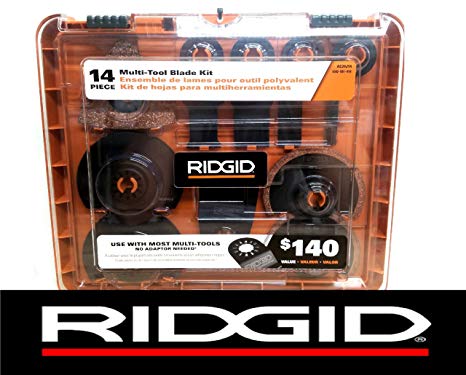 New Ridgid 14 Pc Jobmax Multi-Tool Accessory Cutting Grinding Blade Kit Ac24j14