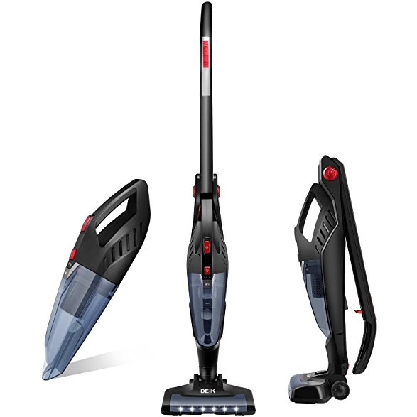 Deik Vacuum Cleaner, 2 in 1 Cordless Vacuum Cleaner, Lightweight Stick and Handheld Vacuum, High-power Rechargeable Bagless Vacuum with Upright Charging Base