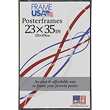 Frame USA Hardboard Poster Frame Frames, 23 x 35, Black