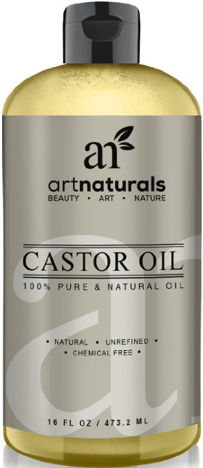 Art Naturals 100 Pure Castor Oil 16 oz - Best Massage Oil and Moisturizer for Hair and Skin